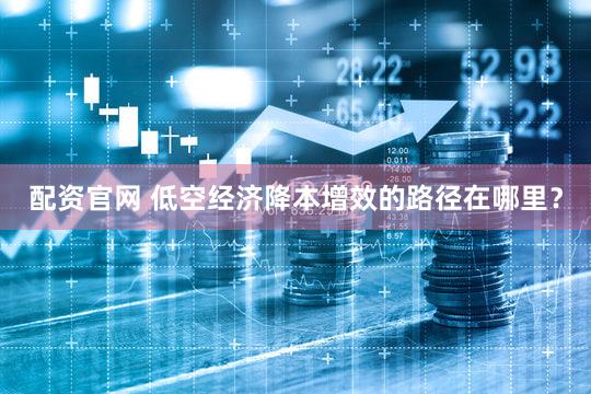 配资官网 低空经济降本增效的路径在哪里?